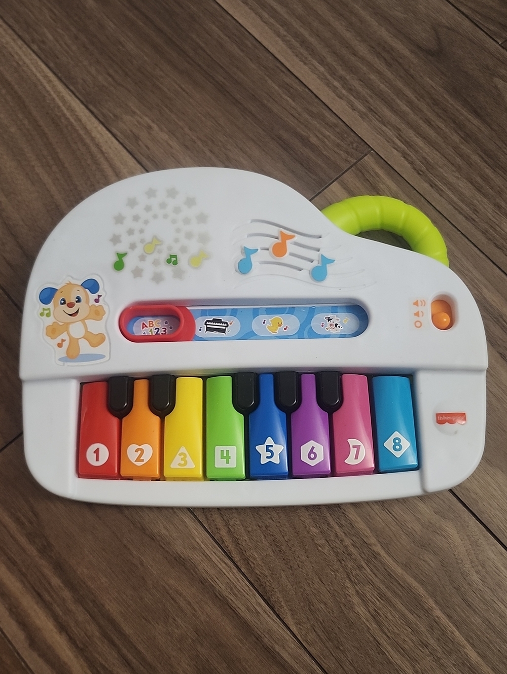 Fisher Price Baby Piano Toy - Colorful Rainbow Keys Musical Keyboard